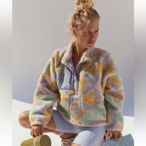Free People Hit the Slopes Fleece Pullover NEW Large